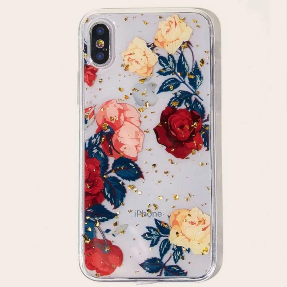 NWT! Transparent Floral Pattern iPhone XS Max case